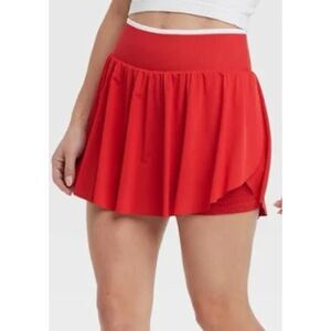 All In Motion Women's High-Rise Seamless Skort Red S